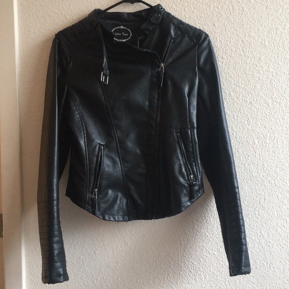 Black Faux Leather Jacket